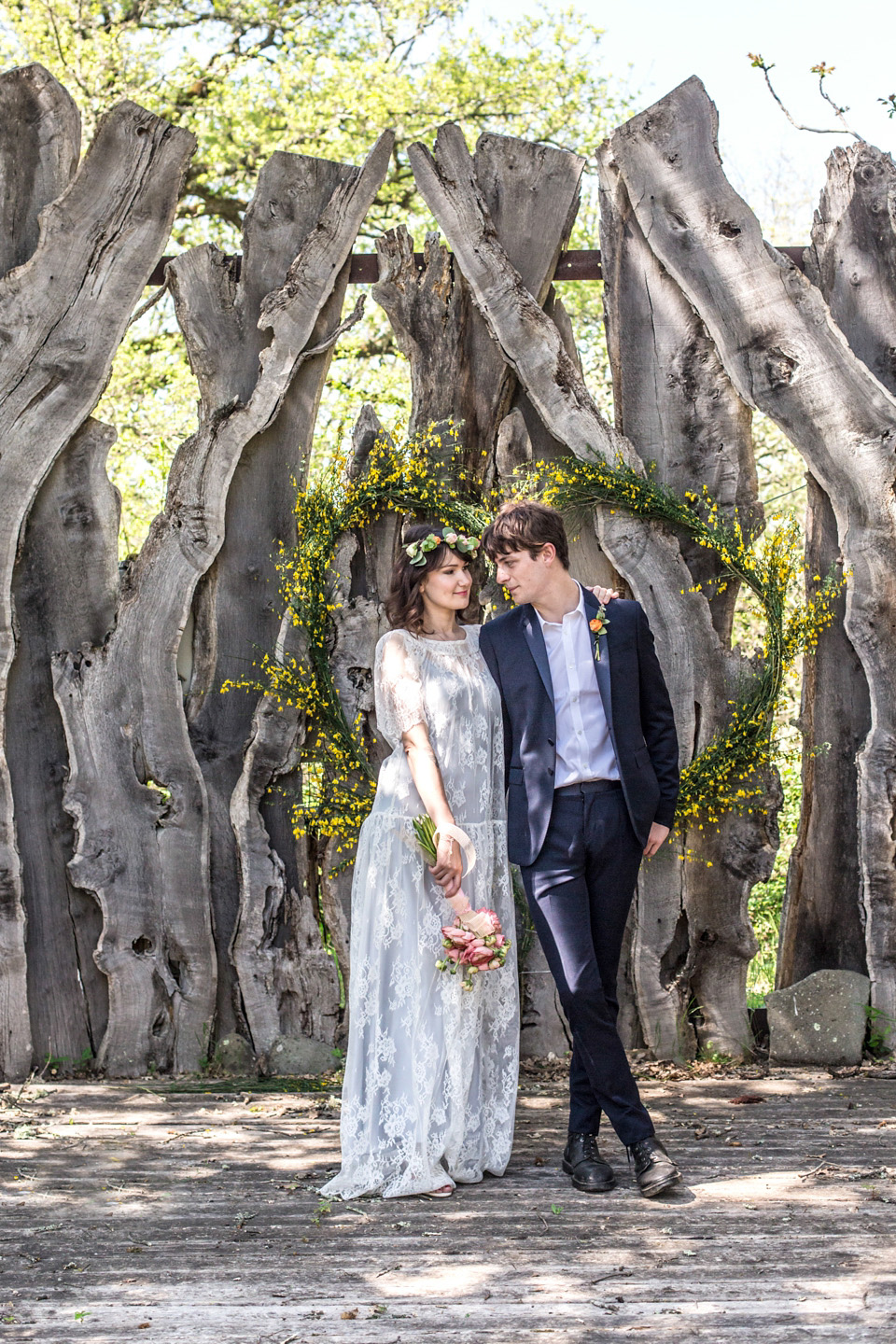 Italian wedding inspiration - relaxed, boho, woodland wedding style. Dresses by Belle & Bunty, Photography by Charlotte Hu, concept + styling by Italian Eye - specialists in wedding and event planning in Italy.