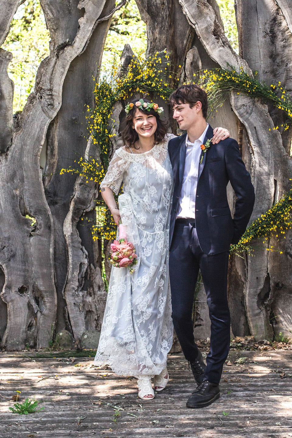 Italian wedding inspiration - relaxed, boho, woodland wedding style. Dresses by Belle & Bunty, Photography by Charlotte Hu, concept + styling by Italian Eye - specialists in wedding and event planning in Italy.