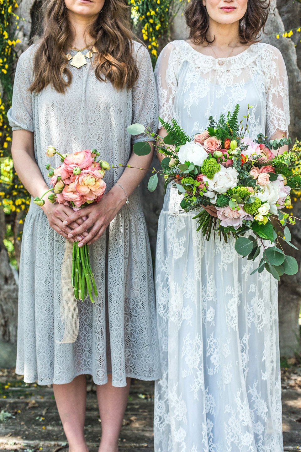 Italian wedding inspiration - relaxed, boho, woodland wedding style. Dresses by Belle & Bunty, Photography by Charlotte Hu, concept + styling by Italian Eye - specialists in wedding and event planning in Italy.