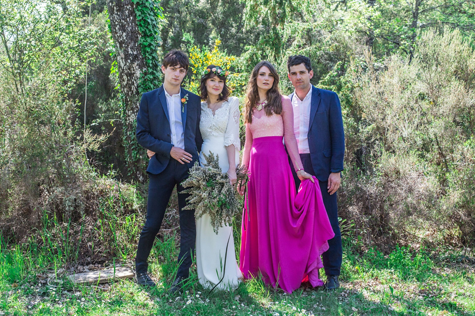 Italian wedding inspiration - relaxed, boho, woodland wedding style. Dresses by Belle & Bunty, Photography by Charlotte Hu, concept + styling by Italian Eye - specialists in wedding and event planning in Italy.