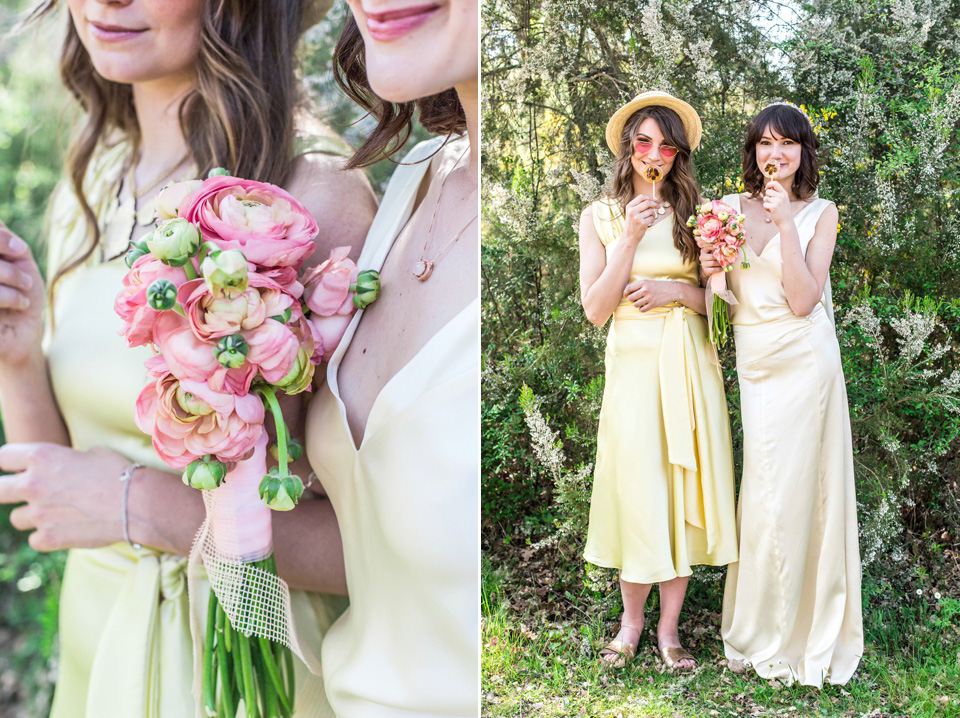 Italian wedding inspiration - relaxed, boho, woodland wedding style. Dresses by Belle & Bunty, Photography by Charlotte Hu, concept + styling by Italian Eye - specialists in wedding and event planning in Italy.