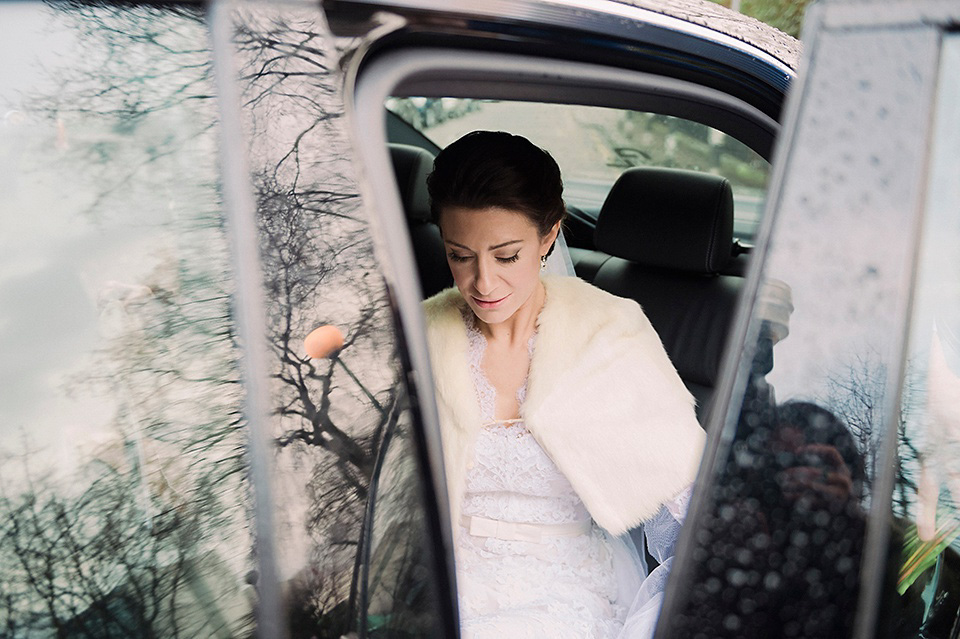 The bride wears Temperley London for her Wiltons Music Hall wedding in London. Photography by Razia Jukes.