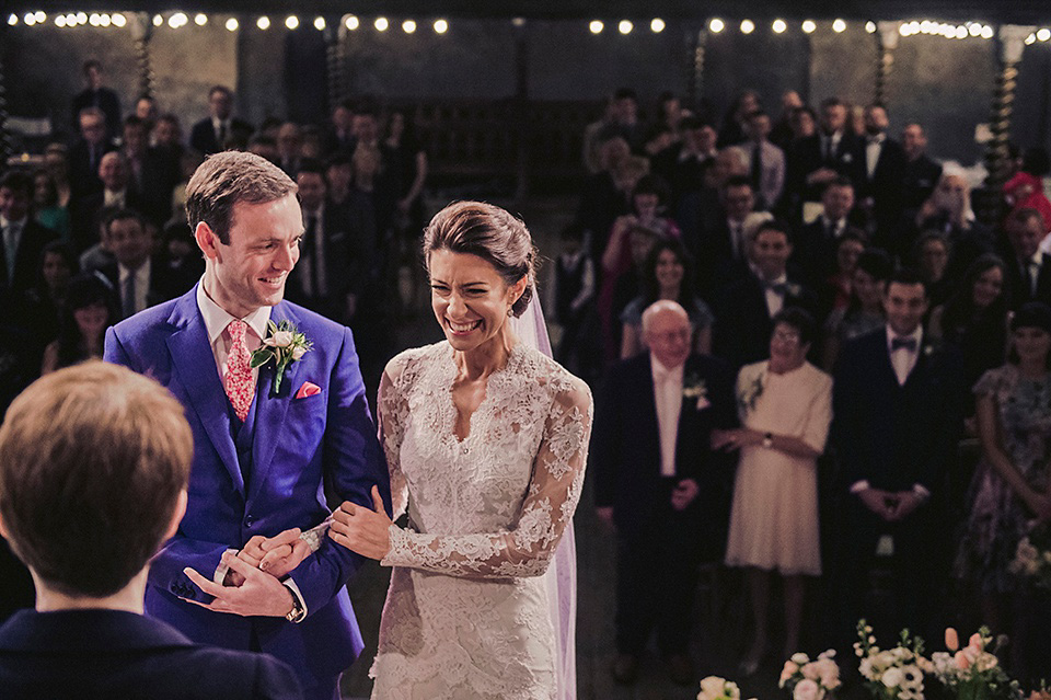 The bride wears Temperley London for her Wiltons Music Hall wedding in London. Photography by Razia Jukes.