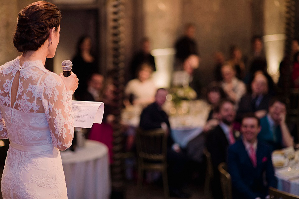 The bride wears Temperley London for her Wiltons Music Hall wedding in London. Photography by Razia Jukes.