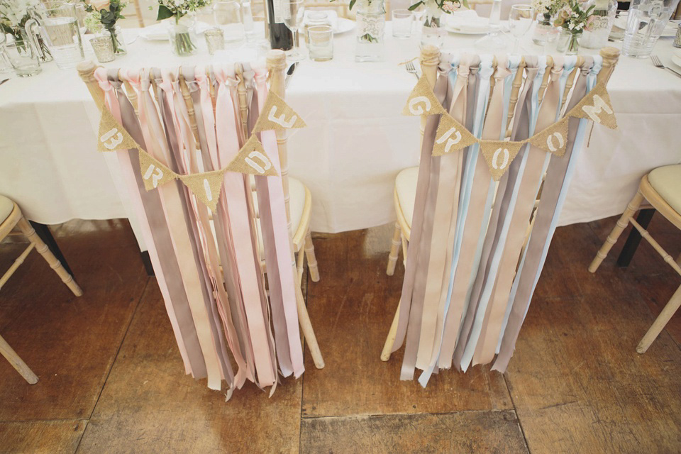 A grecian style gown by Jenny Packham for a rustic inspired Italian Scottish Humanist barn wedding. Images by Mirrorbox Photography.