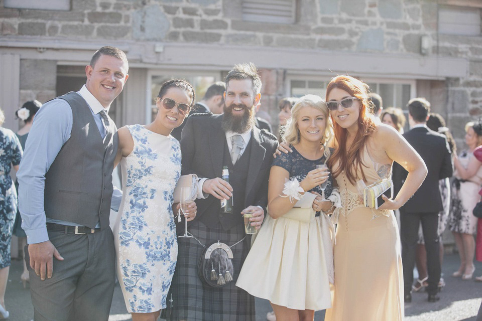 A grecian style gown by Jenny Packham for a rustic inspired Italian Scottish Humanist barn wedding. Images by Mirrorbox Photography.