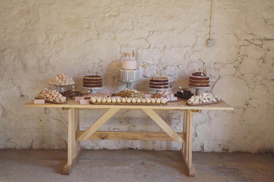 A grecian style gown by Jenny Packham for a rustic inspired Italian Scottish Humanist barn wedding. Images by Mirrorbox Photography.