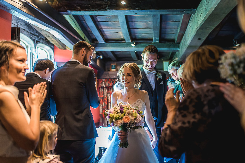 Spring Pastel Shades and Daisies for a Handemade Yorkshire Barn Wedding, Andrew Keher Photography.