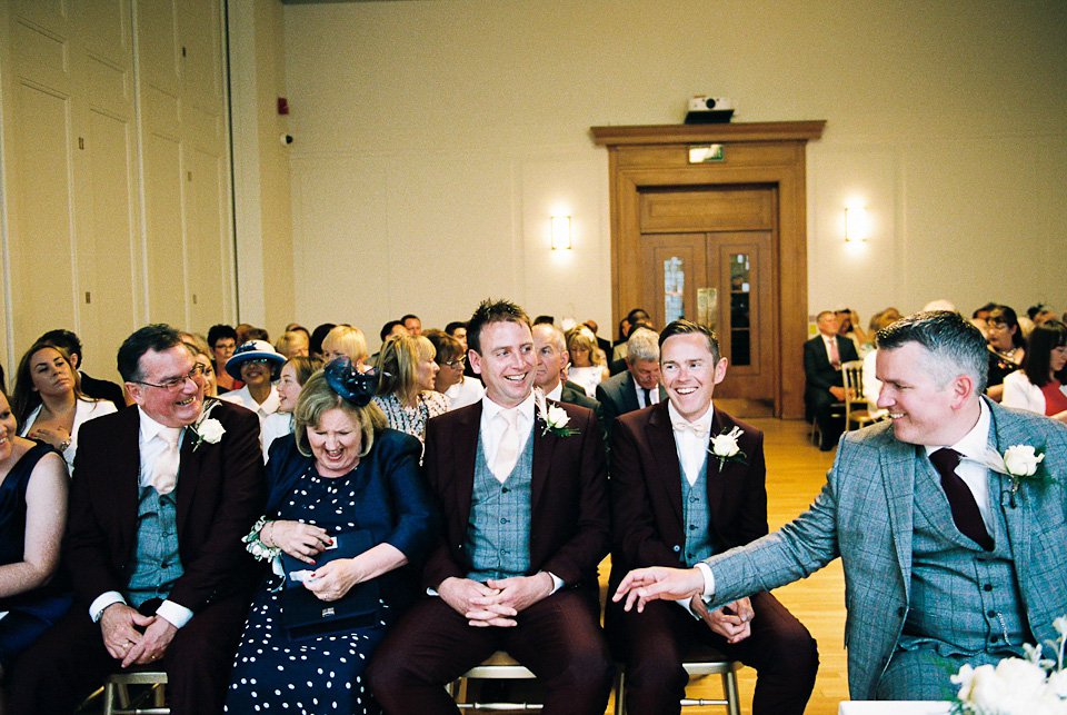 A 1930's Art Deco inspired wedding at The Assembly Rooms in London. Images shot on 35mm film by Peachey Photography.