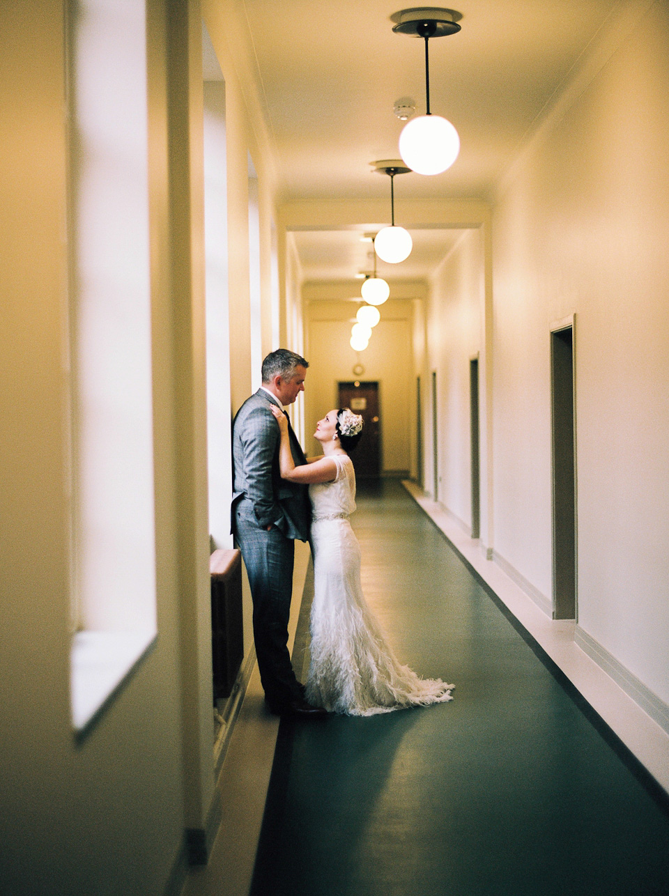 A 1930's Art Deco inspired wedding at The Assembly Rooms in London. Images shot on 35mm film by Peachey Photography.