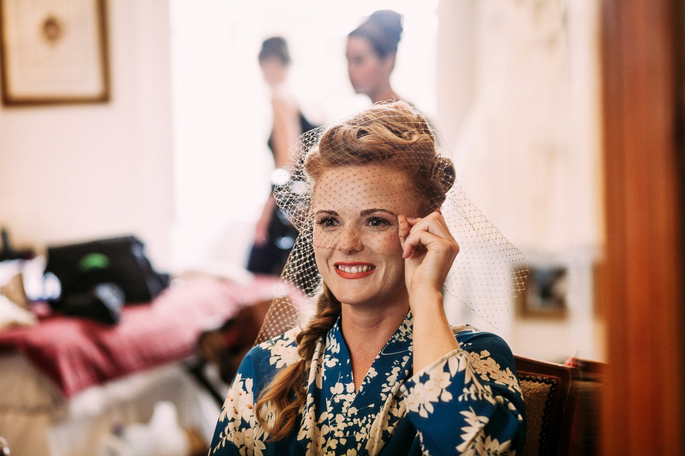 A mustard and blue vintage inspired wedding. Images by Solen Photography.