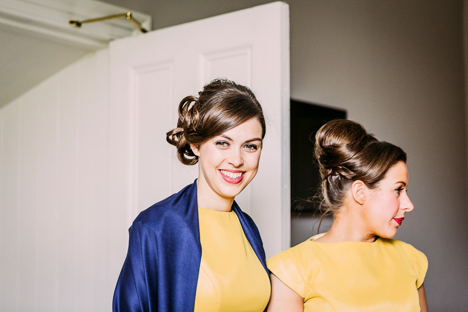 A mustard and blue vintage inspired wedding. Images by Solen Photography.