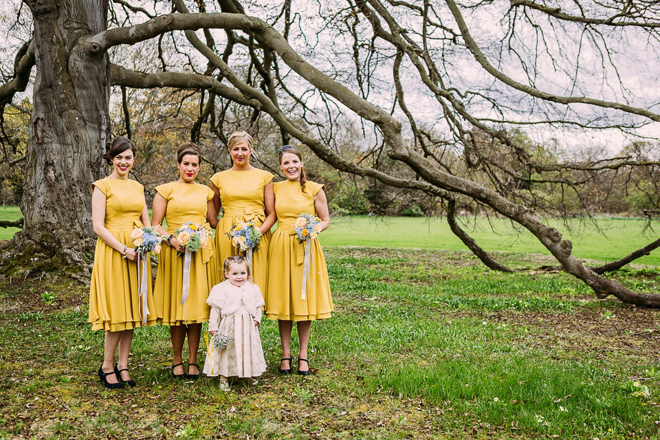 A mustard and blue vintage inspired wedding. Images by Solen Photography.