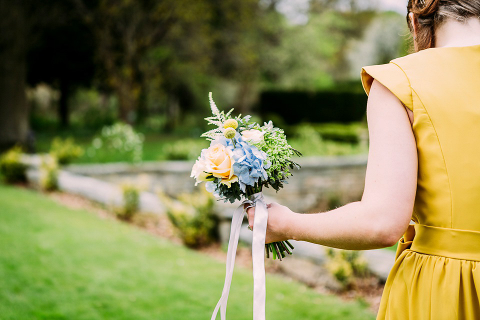 A mustard and blue vintage inspired wedding. Images by Solen Photography.