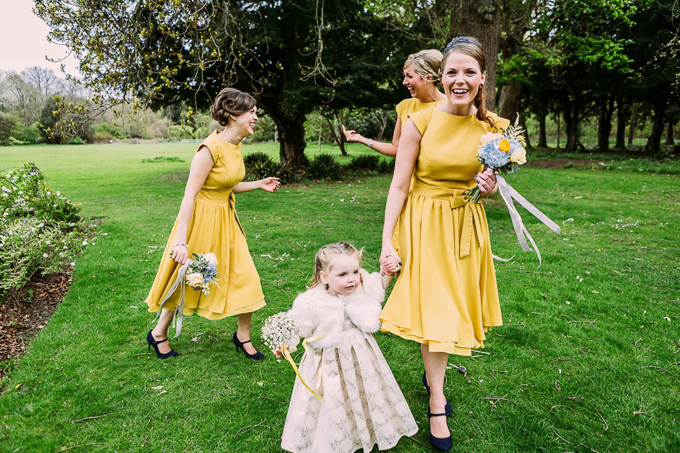 A mustard and blue vintage inspired wedding. Images by Solen Photography.