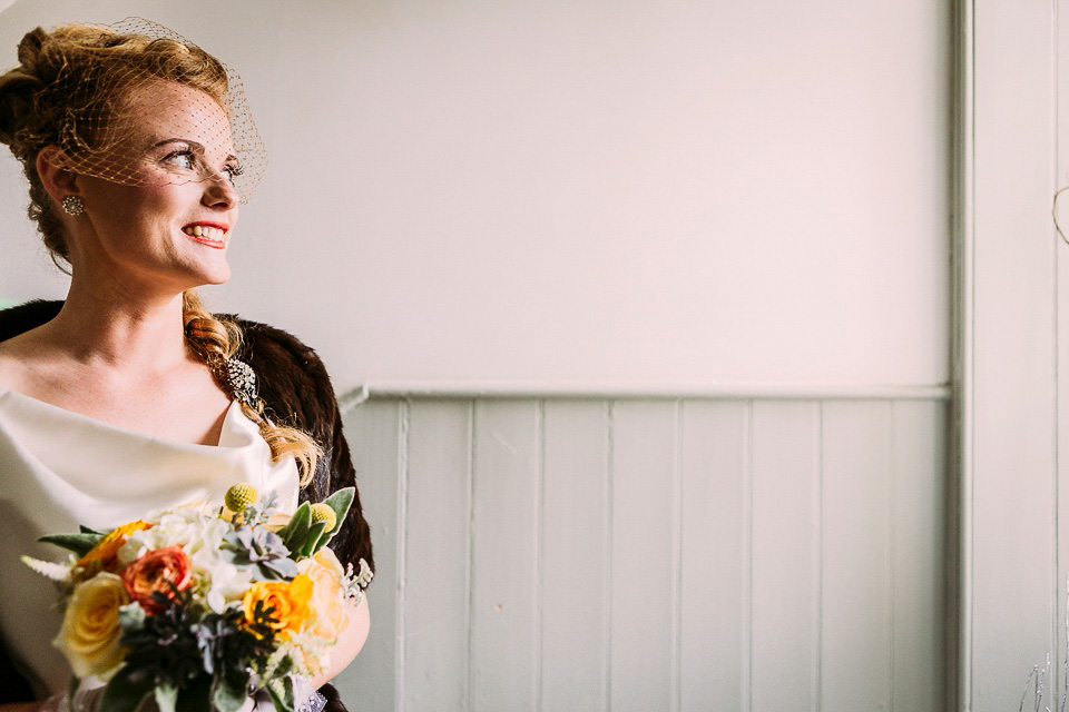 A mustard and blue vintage inspired wedding. Images by Solen Photography.