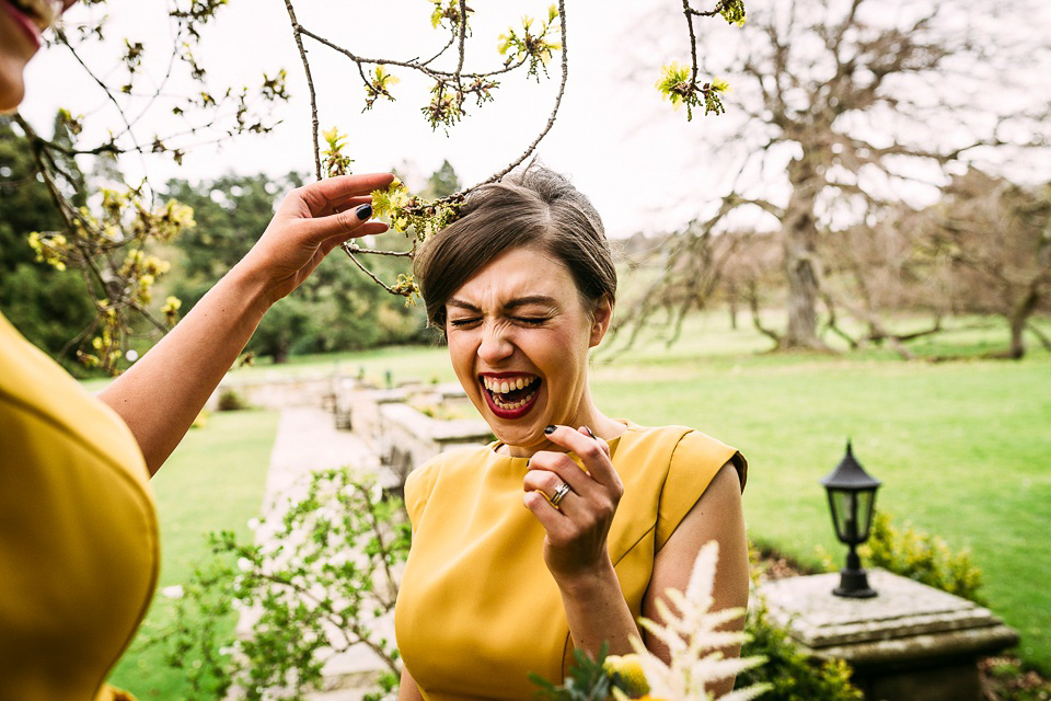 A mustard and blue vintage inspired wedding. Images by Solen Photography.