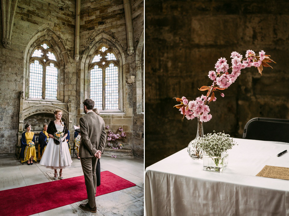 A mustard and blue vintage inspired wedding. Images by Solen Photography.