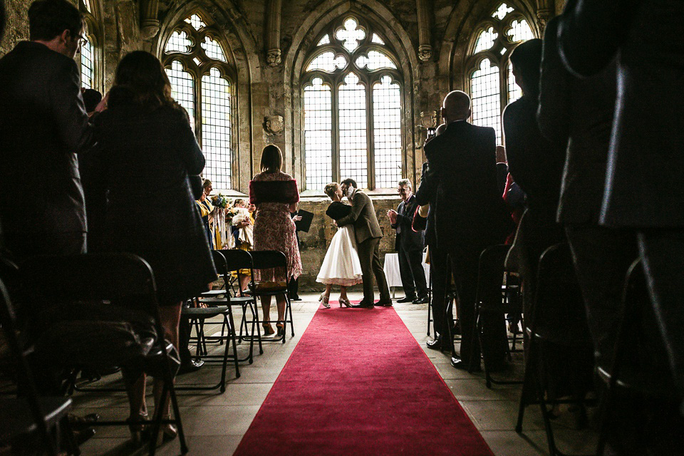 A mustard and blue vintage inspired wedding. Images by Solen Photography.