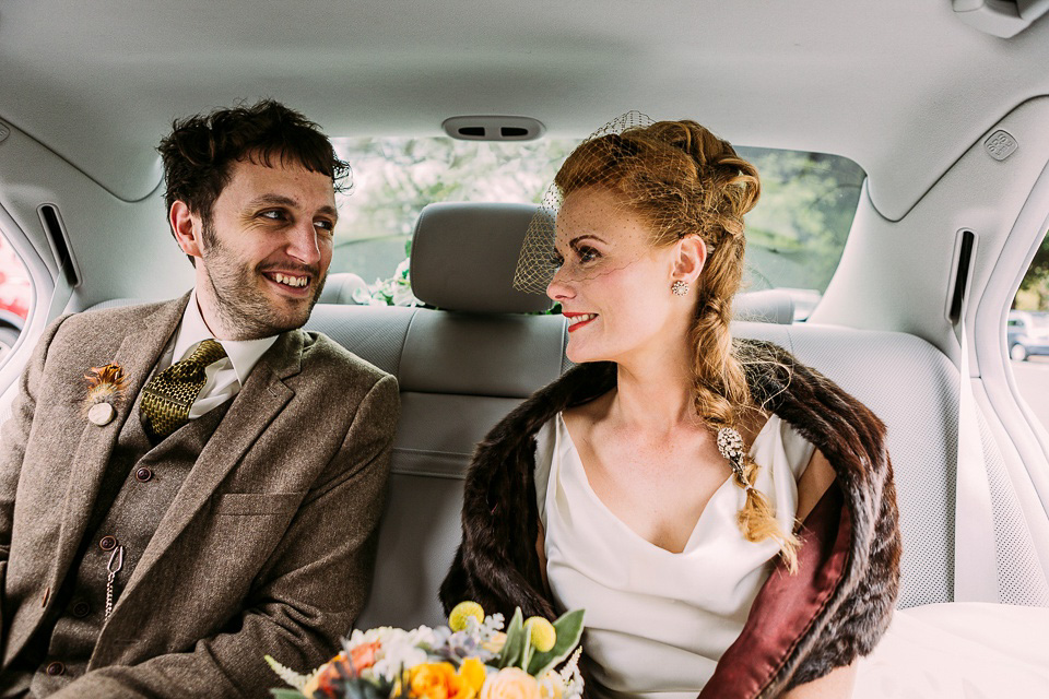 A mustard and blue vintage inspired wedding. Images by Solen Photography.