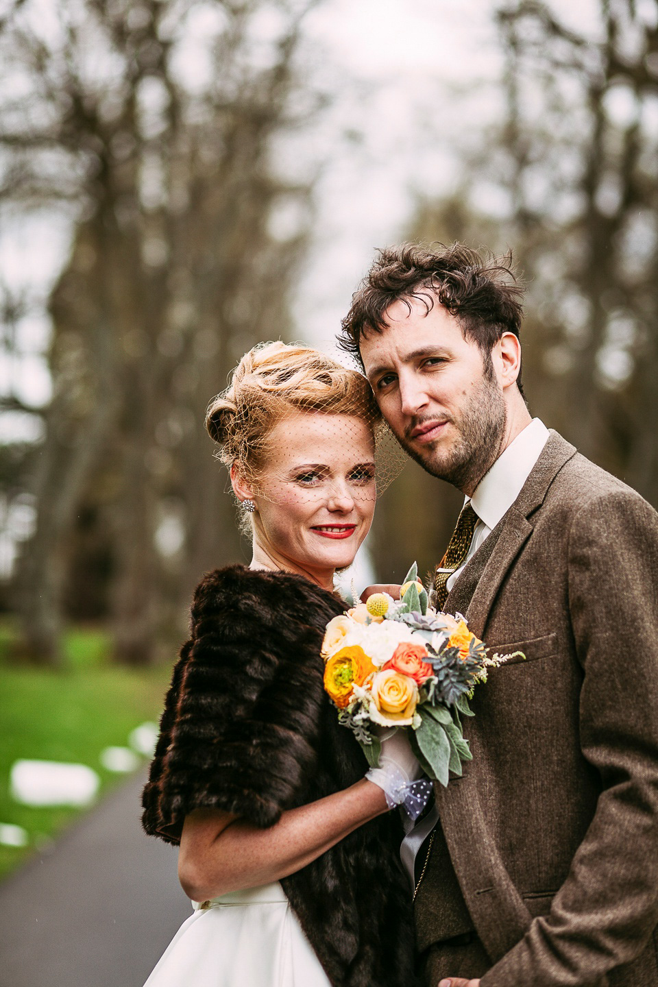 A mustard and blue vintage inspired wedding. Images by Solen Photography.