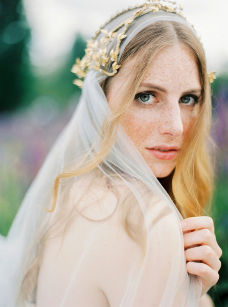 Ethereal Gold Headpieces For Brides by Beretkah