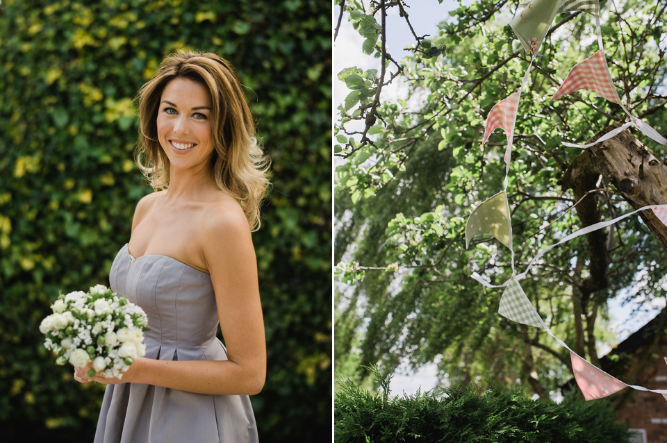 A Chic Laure de Sagazan Gown for a Boho Luxe English Country Wedding. Photography by John Barwood.