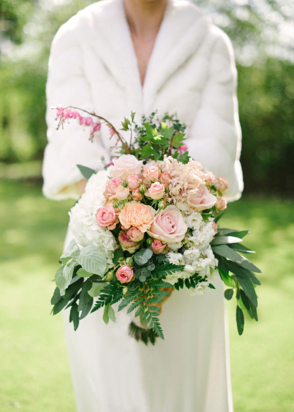 Lilac Hair and Pastel Flowers for an Intimate Springtime Pub Wedding Shot on Film. Photography by Hannah Duffy.