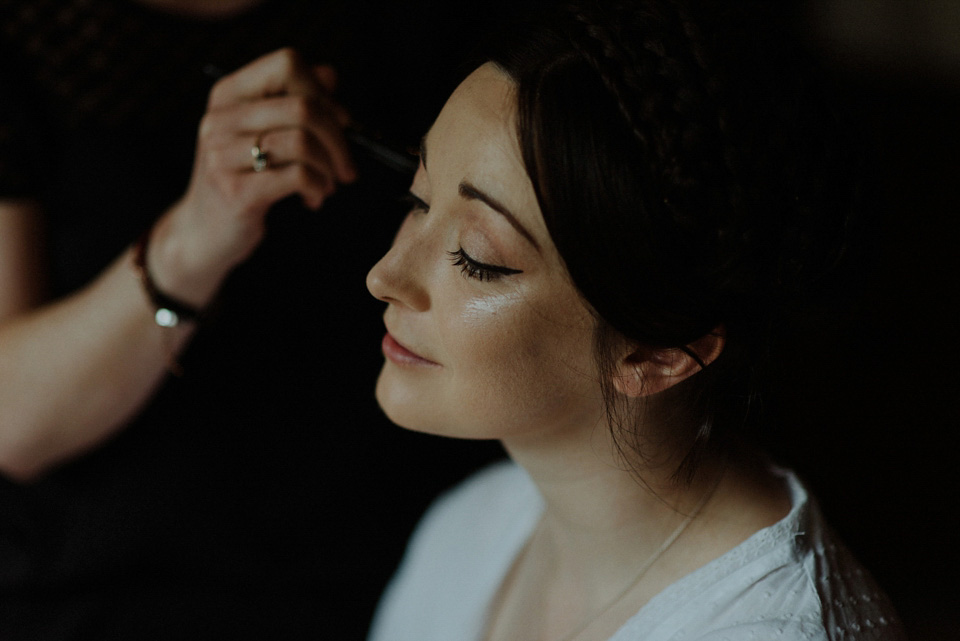 A colourful David Bowie and Wes Anderson inspired wedding in Glasgow. The bride wore a gown from Davids Bridal. Photography by The Kitcheners.