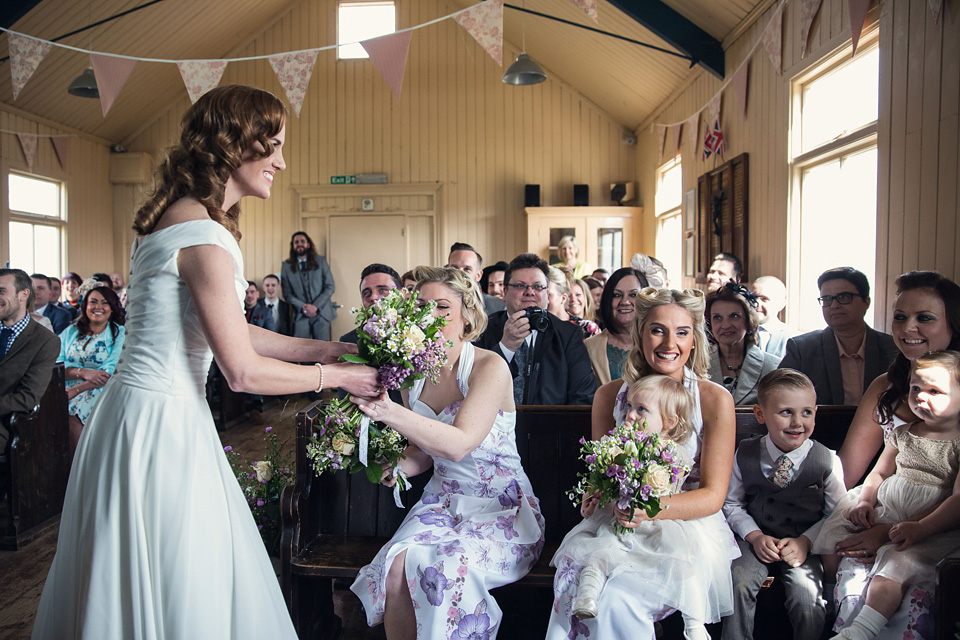 Ange and Ben's wedding was inspired by the 1940s and took place just two weeks after Ange lost her father. A beautiful celebration of love, life and family. Photography by Assassynation.