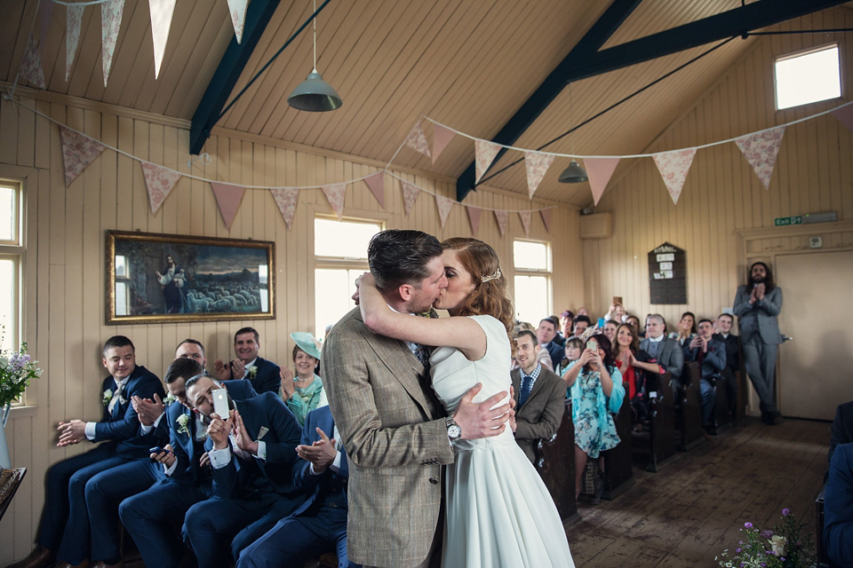 Ange and Ben's wedding was inspired by the 1940s and took place just two weeks after Ange lost her father. A beautiful celebration of love, life and family. Photography by Assassynation.