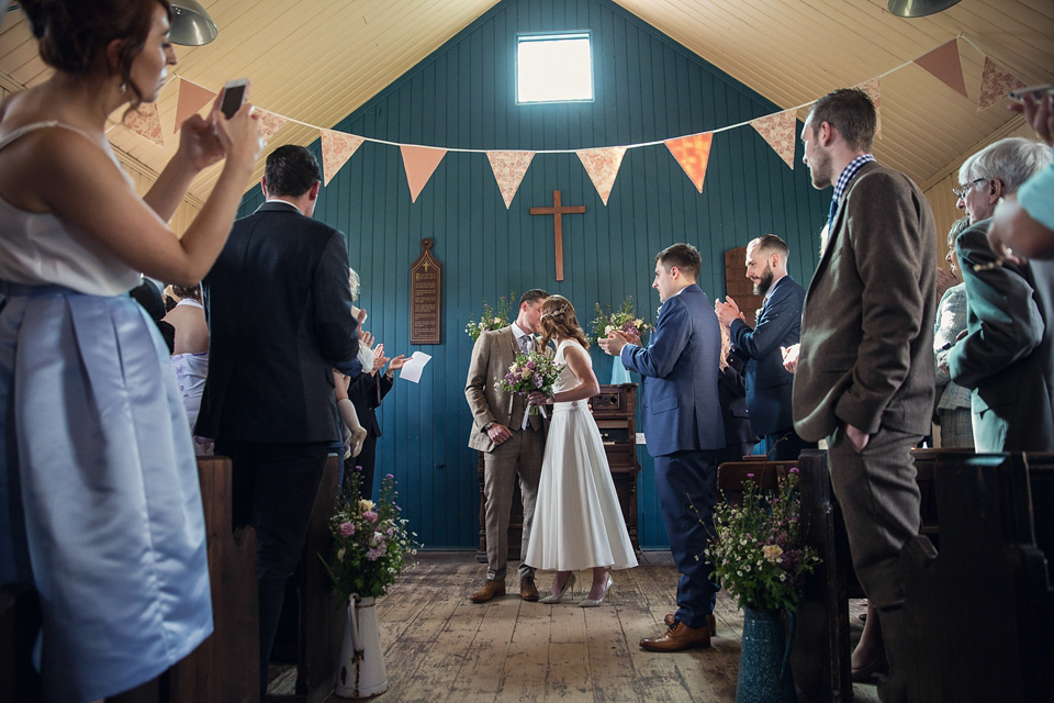 Ange and Ben's wedding was inspired by the 1940s and took place just two weeks after Ange lost her father. A beautiful celebration of love, life and family. Photography by Assassynation.