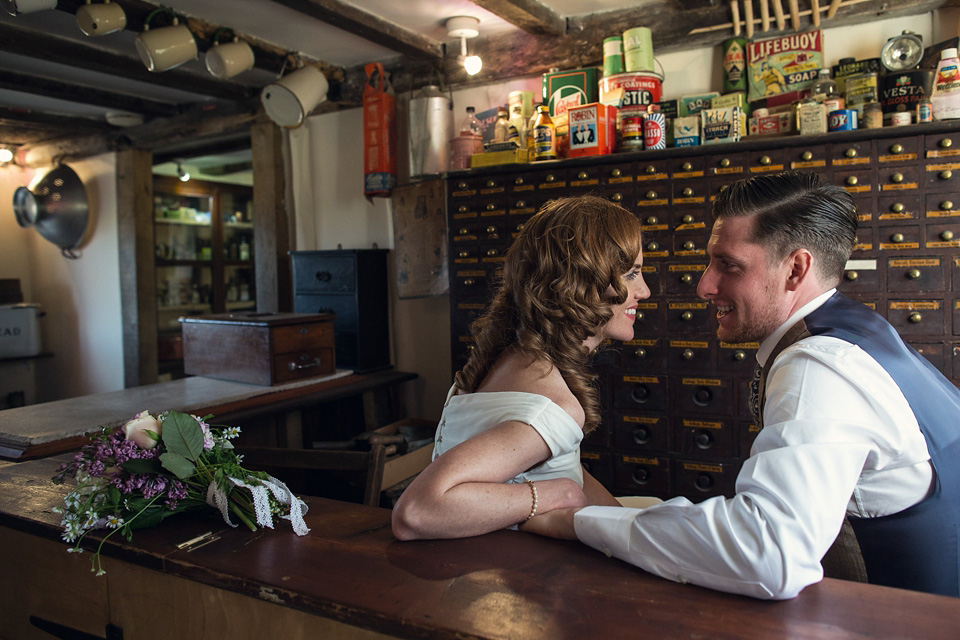 Ange and Ben's wedding was inspired by the 1940s and took place just two weeks after Ange lost her father. A beautiful celebration of love, life and family. Photography by Assassynation.