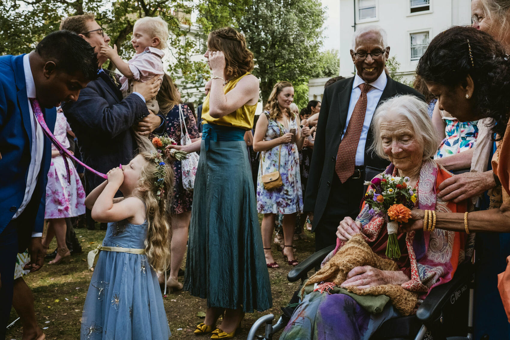 London wedding photographer grandma and little girl