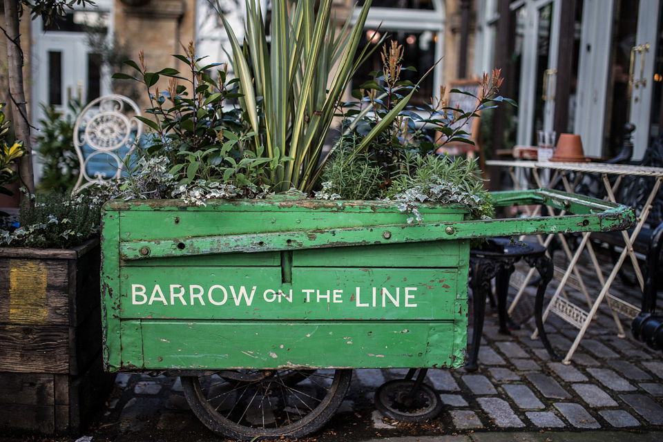 A green wedding dress from Coast, for this quirky modern London wedding, Images by Olliver Photography.