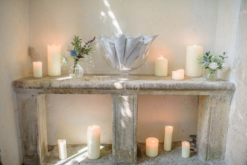 A Theia Couture wedding dress and ostrich feathers for this elegant Babington House wedding. Photography by Ria Mishaal.