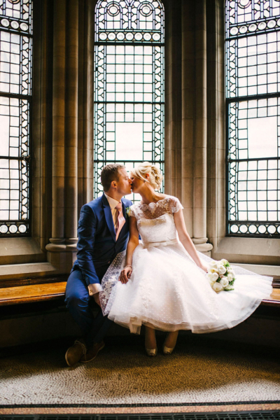 A 1950’s Inspired Polka Dots for a Child Friendly Town Hall Wedding