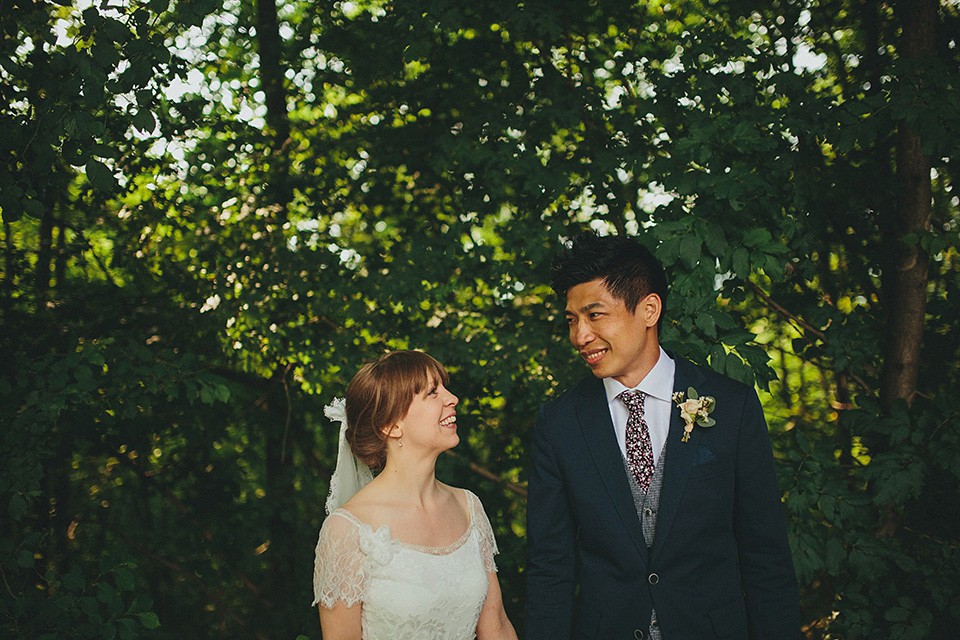 The bride wears Grace Loves Lace for her laid back, rustic, simple and elegant outdoor wedding in the Italian hillsides. Photography by Peter Jurica, film by Happy Wedding Films.