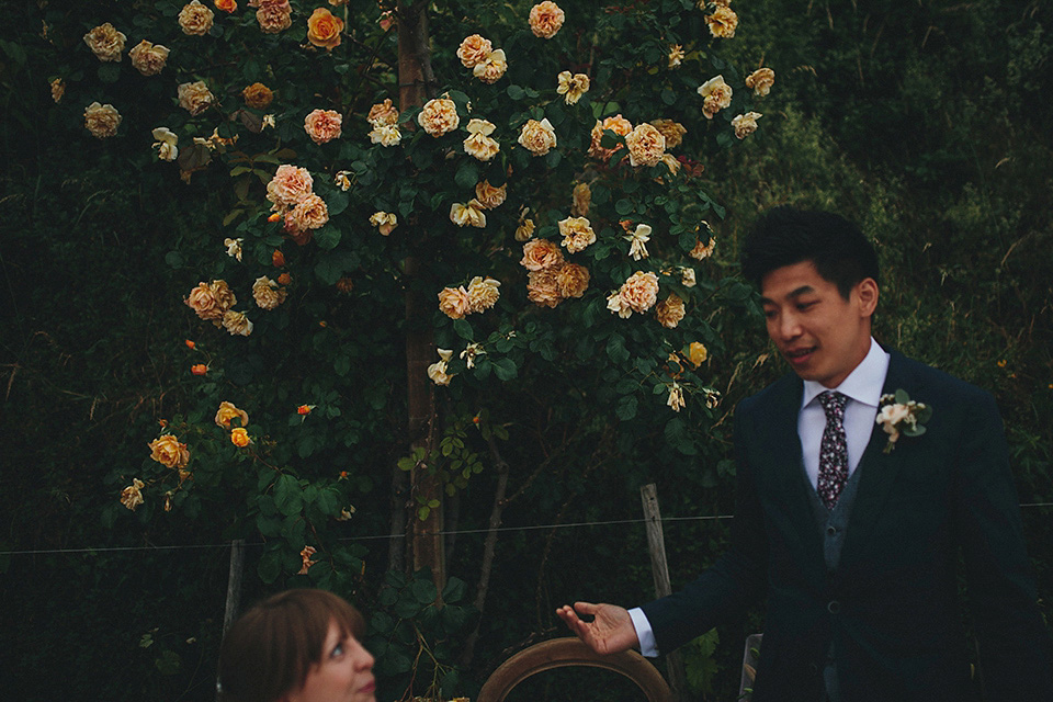 The bride wears Grace Loves Lace for her laid back, rustic, simple and elegant outdoor wedding in the Italian hillsides. Photography by Peter Jurica, film by Happy Wedding Films.