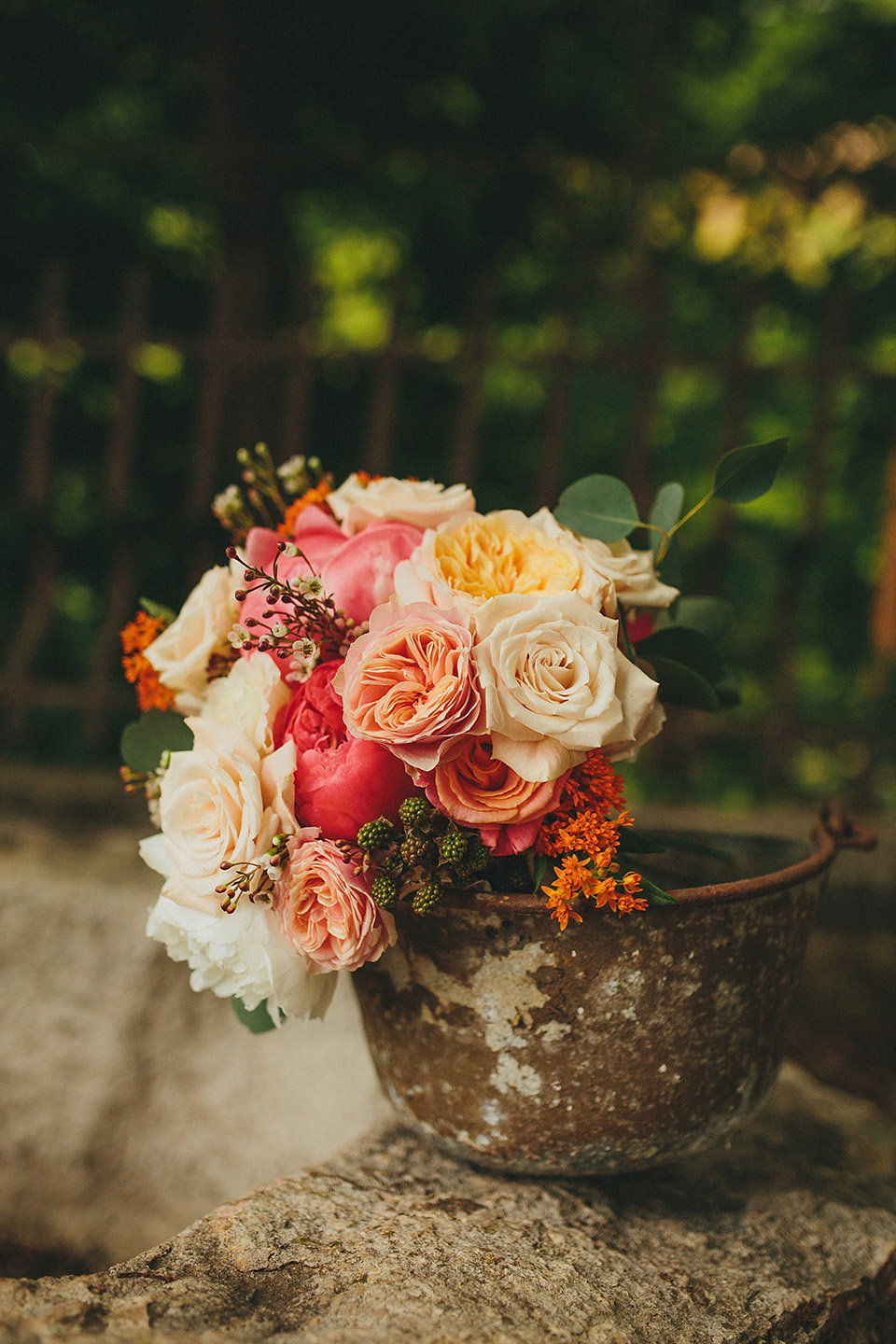 The bride wears Grace Loves Lace for her laid back, rustic, simple and elegant outdoor wedding in the Italian hillsides. Photography by Peter Jurica, film by Happy Wedding Films.