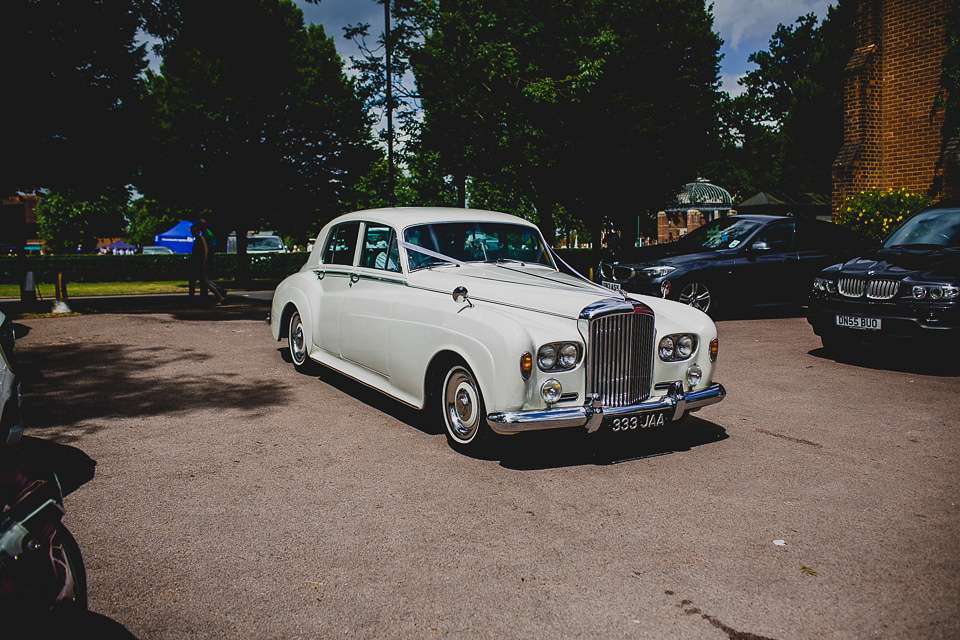 A Grecian style dress for a glamorous English country house wedding. Photography by Jonny MP.