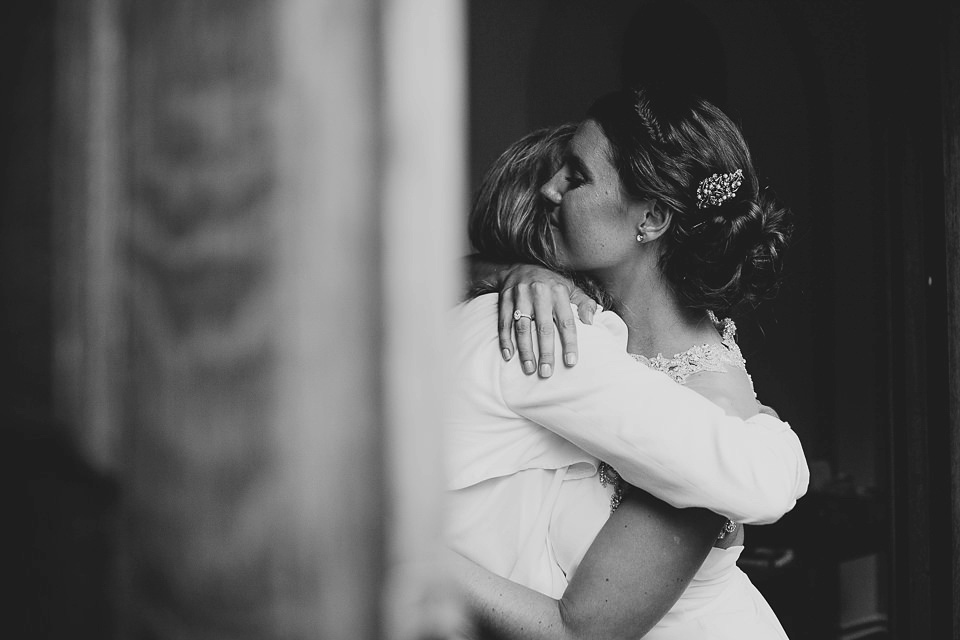 A Grecian style dress for a glamorous English country house wedding. Photography by Jonny MP.