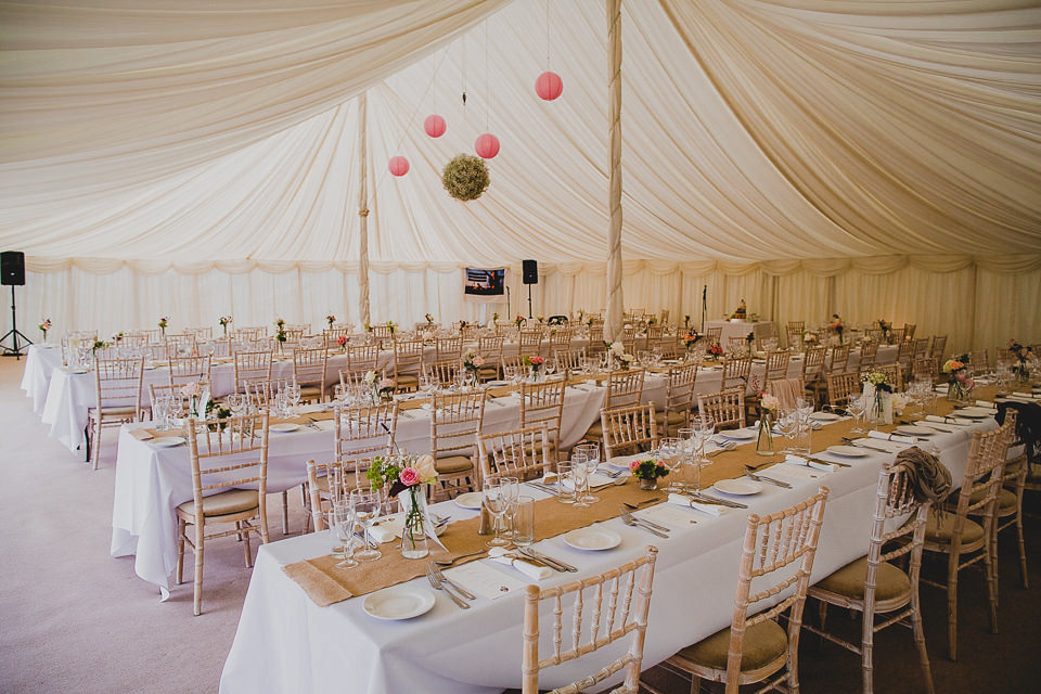 A Grecian style dress for a glamorous English country house wedding. Photography by Jonny MP.