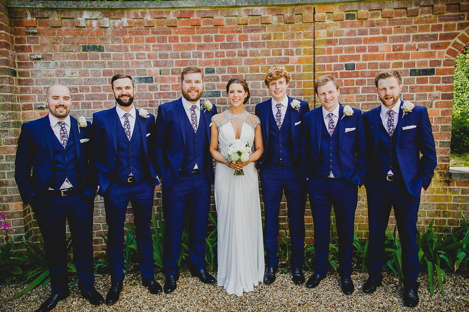 A Grecian style dress for a glamorous English country house wedding. Photography by Jonny MP.