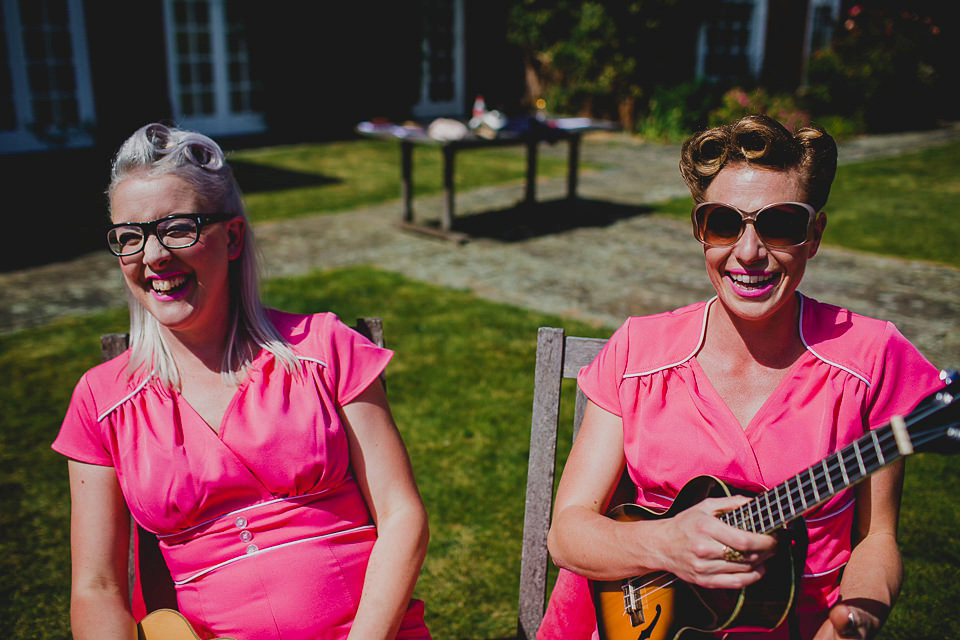 A Grecian style dress for a glamorous English country house wedding. Photography by Jonny MP.