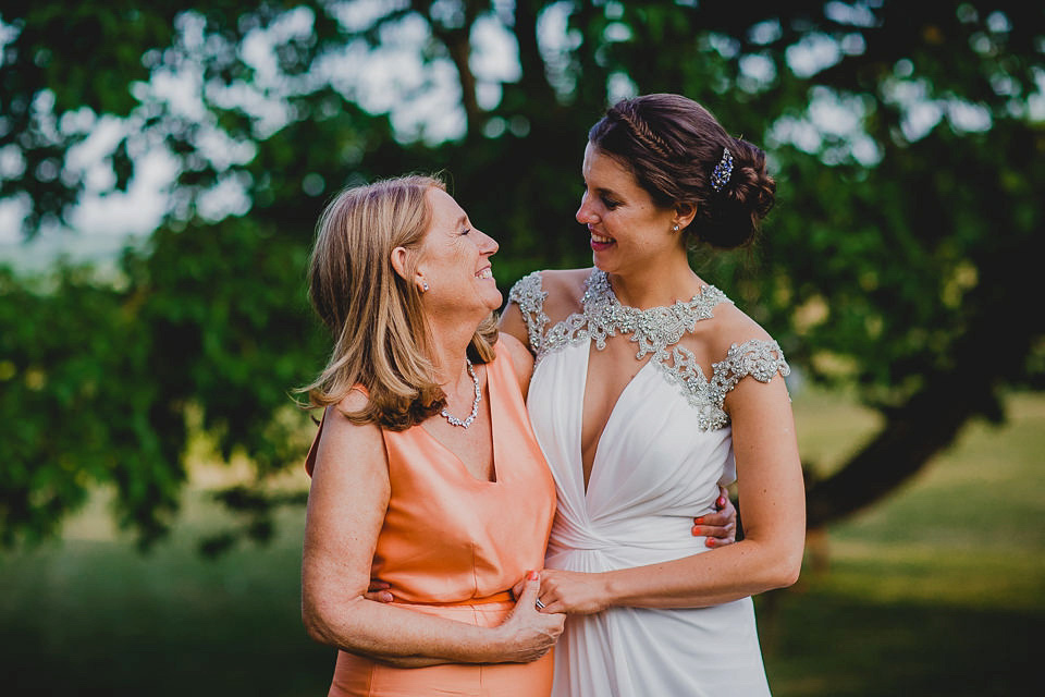 A Grecian style dress for a glamorous English country house wedding. Photography by Jonny MP.