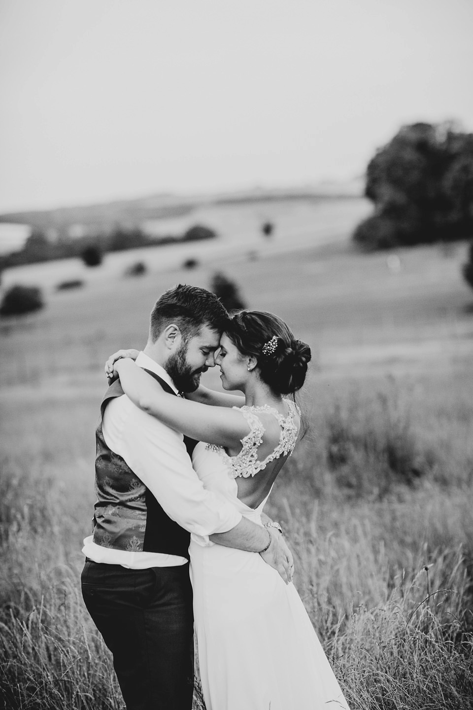 A Grecian style dress for a glamorous English country house wedding. Photography by Jonny MP.