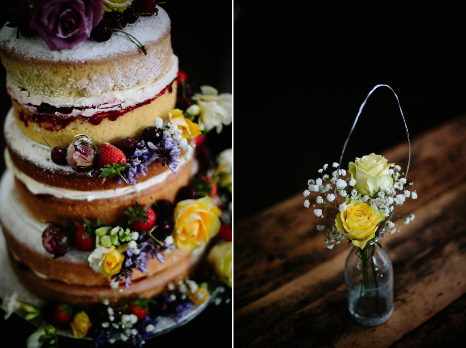 The bride wears Charlie Brear for her 'Railway Children' inspired yellow wedding. Photography by Claudia Rose Carter.