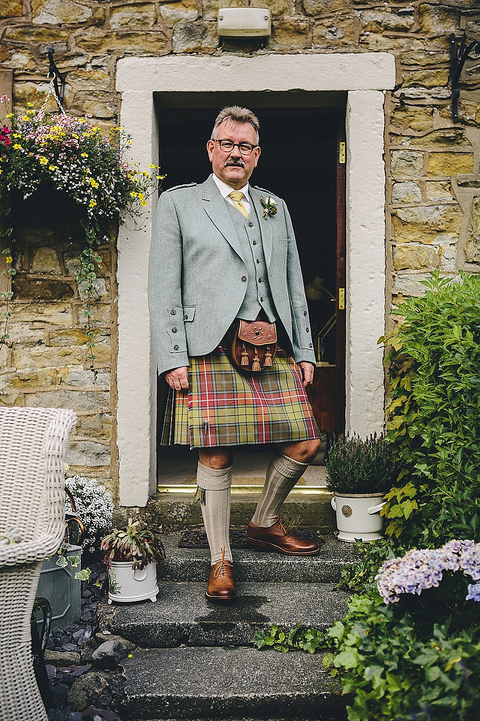 The bride wears 'Sophia' by Ian Stuart for her sweet, local, intimate and vintage inspired village wedding. Photography by The Twins.