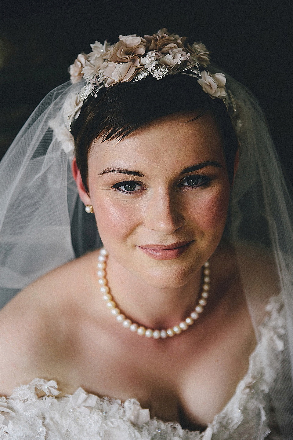 The bride wears 'Sophia' by Ian Stuart for her sweet, local, intimate and vintage inspired village wedding. Photography by The Twins.